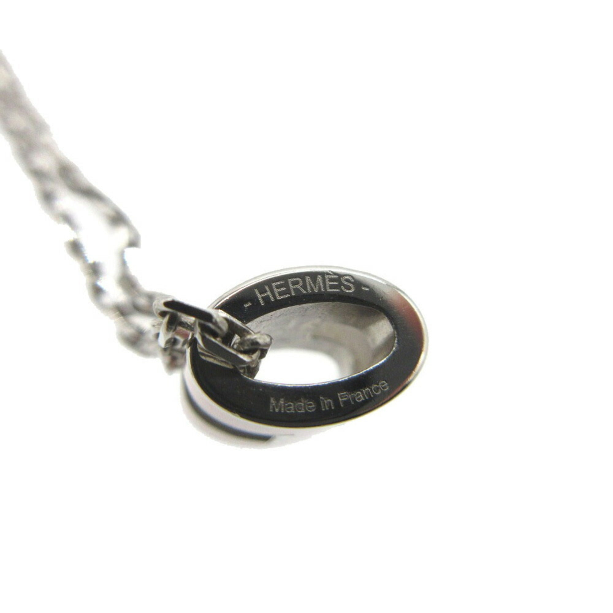 Hermes Pop Ash Mini Necklace Metal Pink/Silver 1635HERMES — Like New