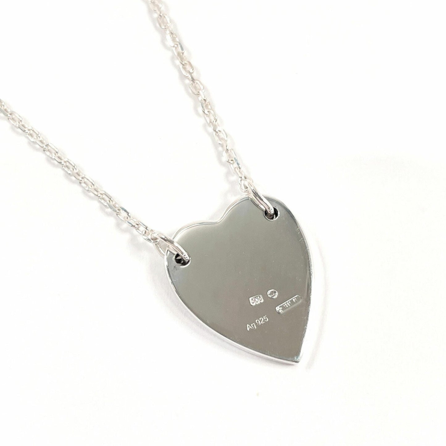 GUCCI Trademark Heart Necklace 223512 J8400 8106, 925 Sterling Silver, Women's