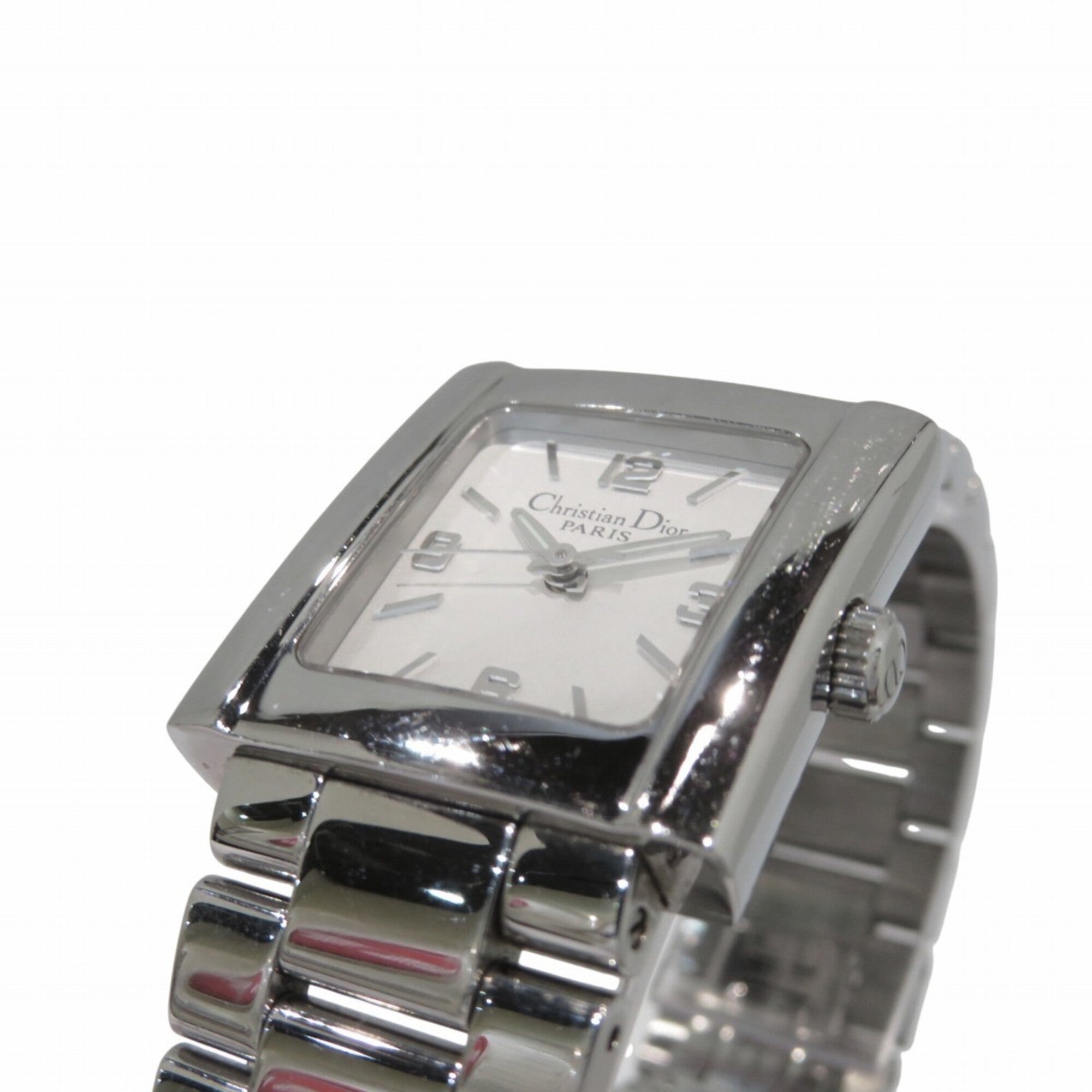 Christian Dior Riva watch, stainless steel, quartz, silver dial, D98-100 — Good