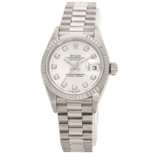 Rolex 79179G Datejust 10P Diamond Watch K18 White Gold K18WG Ladies