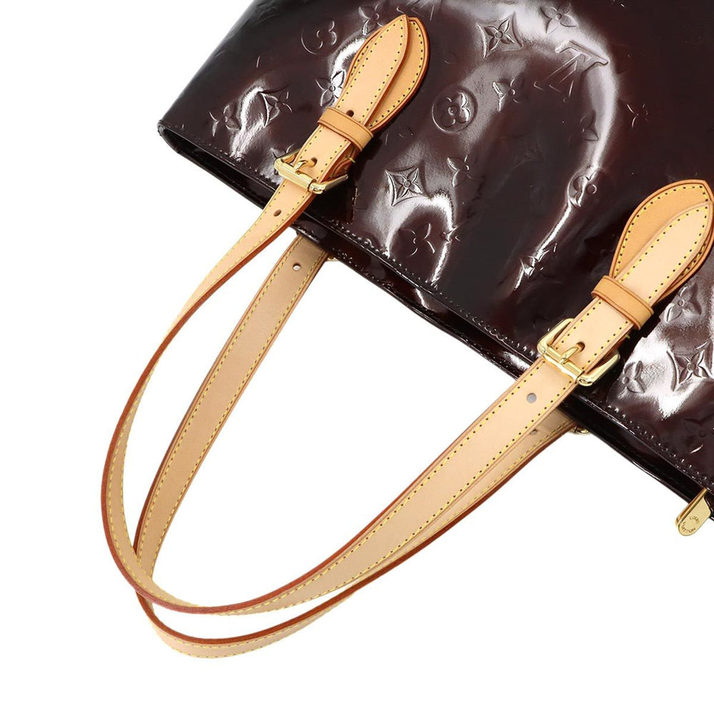 Louis Vuitton Monogram Vernis Brentwood Tote Handbag, Leather, Amarante, M91994, Gold Hardware — Like New
