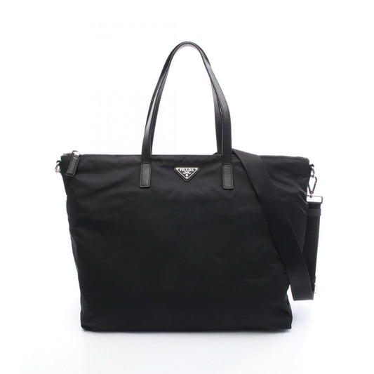 Prada PRADA Tote Bag in Nylon and Saffiano Leather, Black, Women's, 2VG024