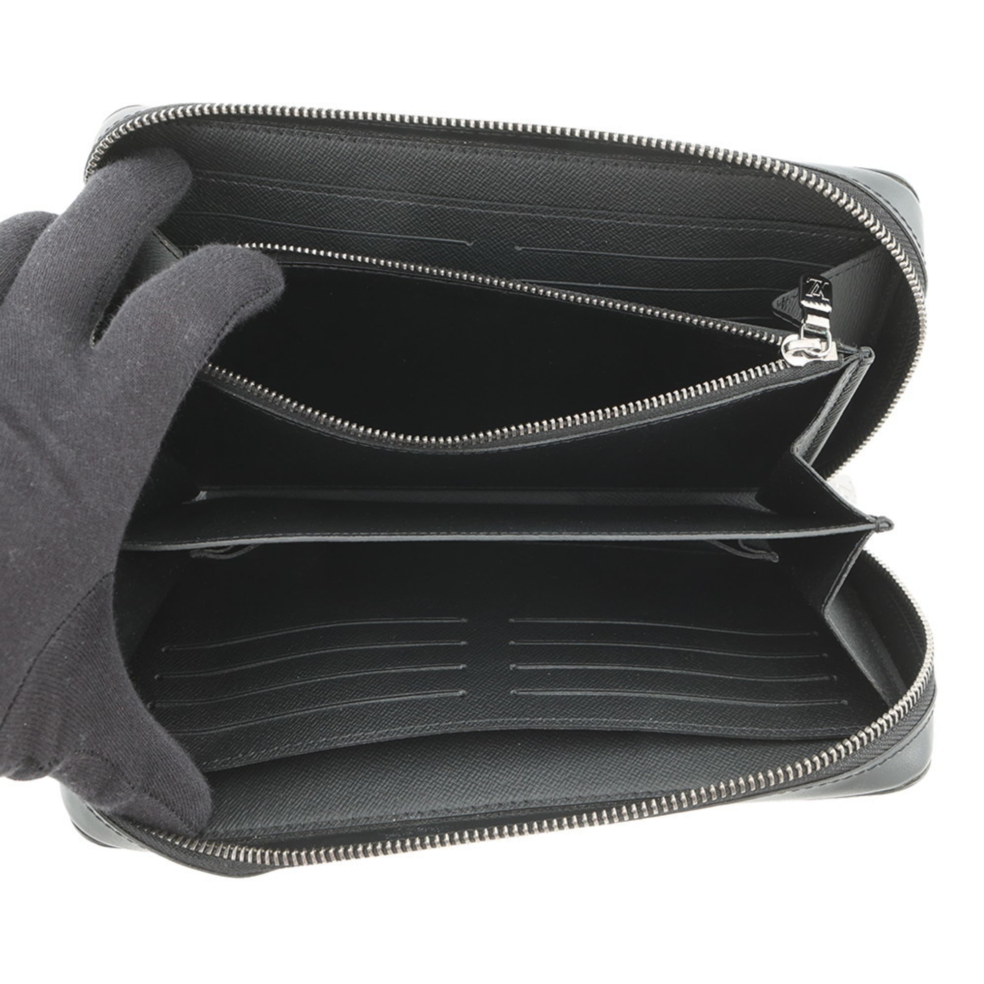 Louis Vuitton Monogram Eclipse Zippy XL Long Wallet M61698 LOUIS VUITTON Men's Black
