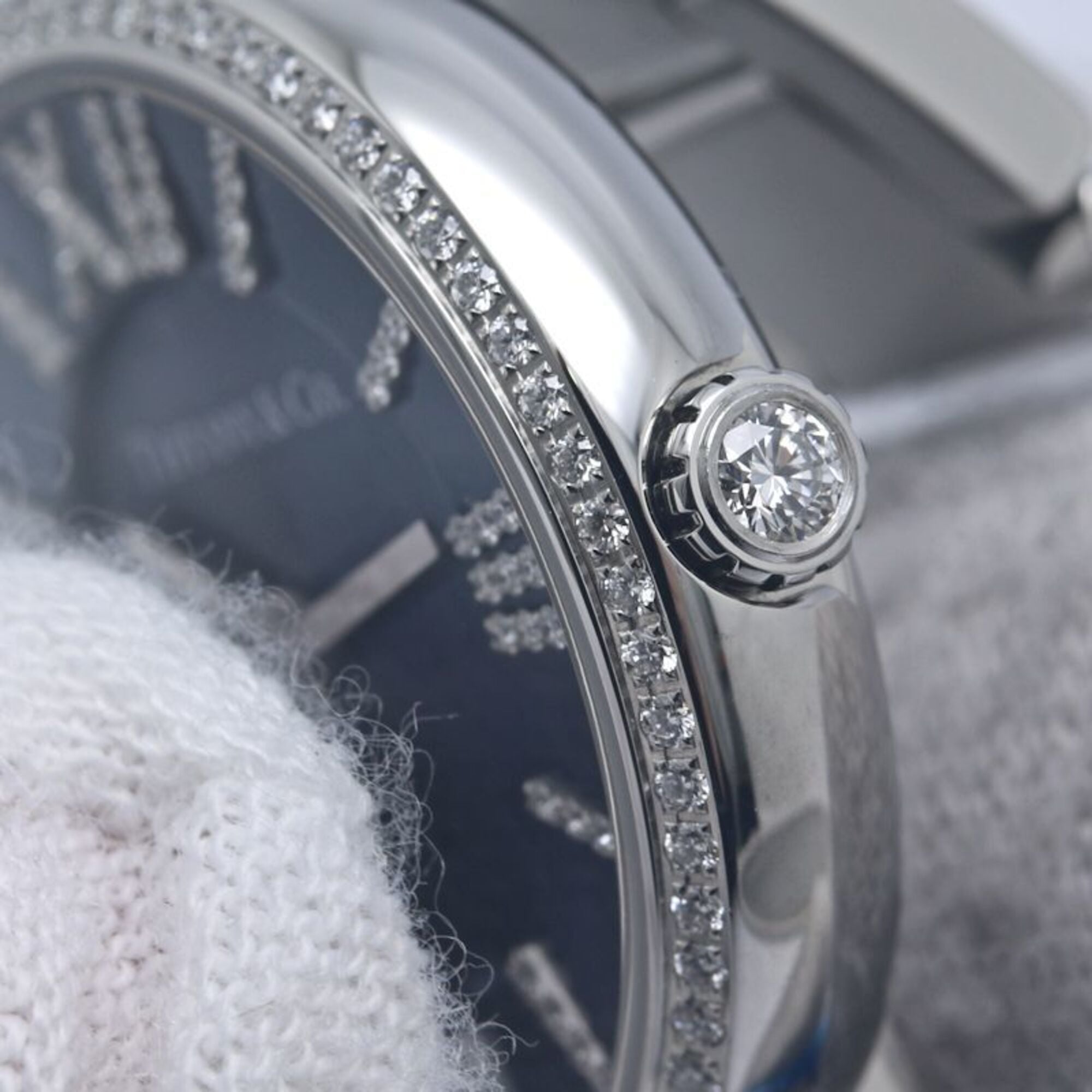 TIFFANY&Co. Tiffany Atlas 2-Hand Bezel Diamond 69291651 Women's Watch Stainless Steel 40349 — Very Good