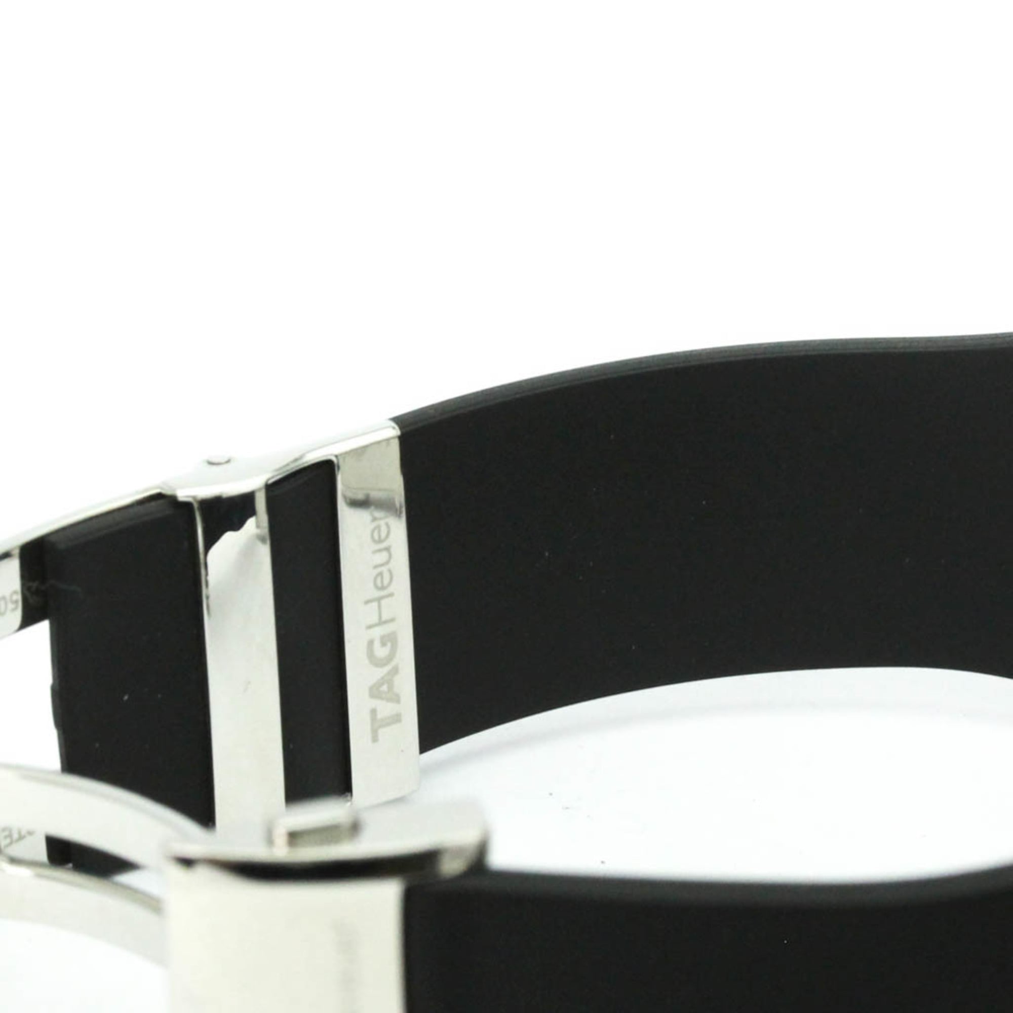 TAG HEUER Microtimer Steel Rubber Quartz Mens Watch CS111C Polished — Very Good