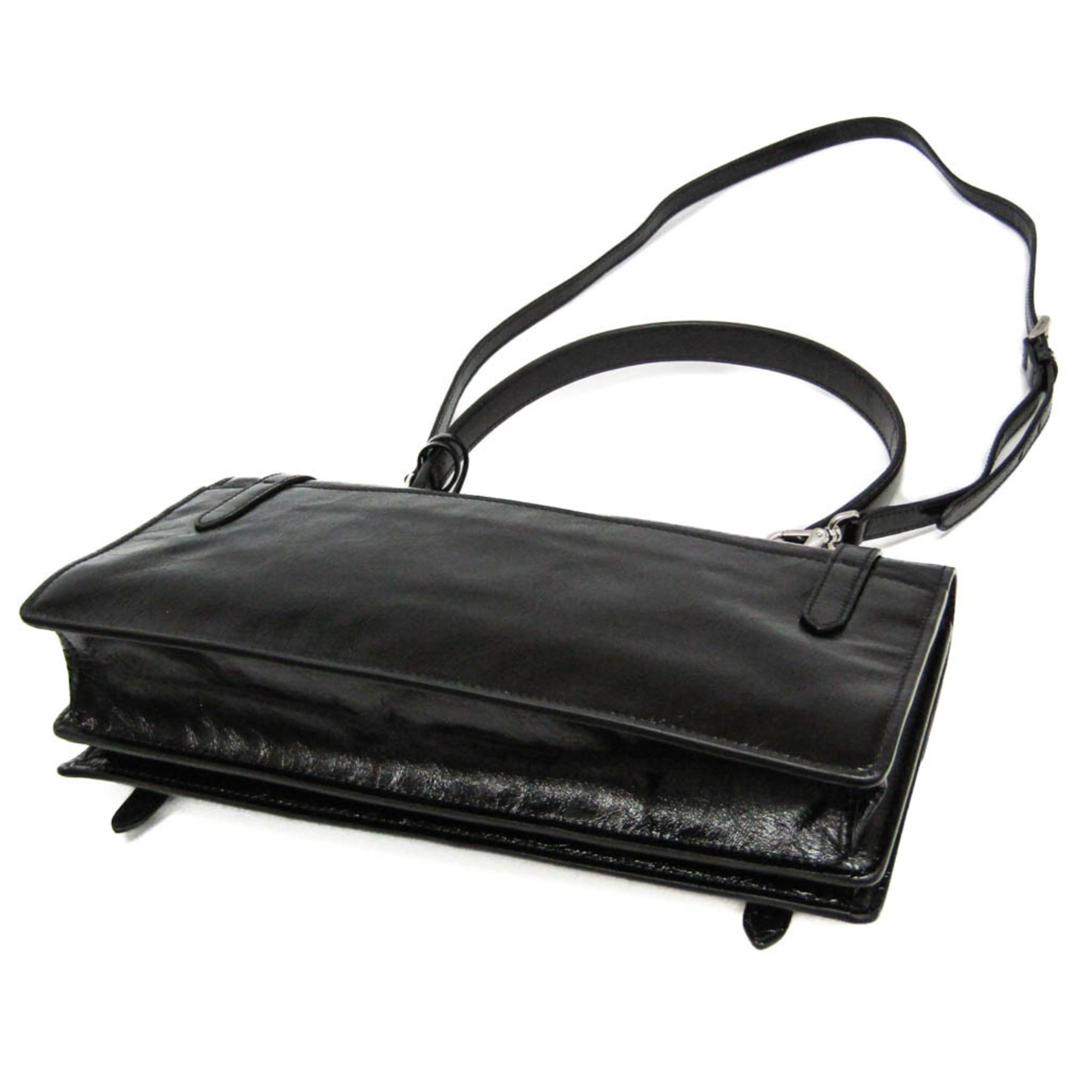 Prada 1BN026 Women's Leather Handbag,Shoulder Bag Black — Like New