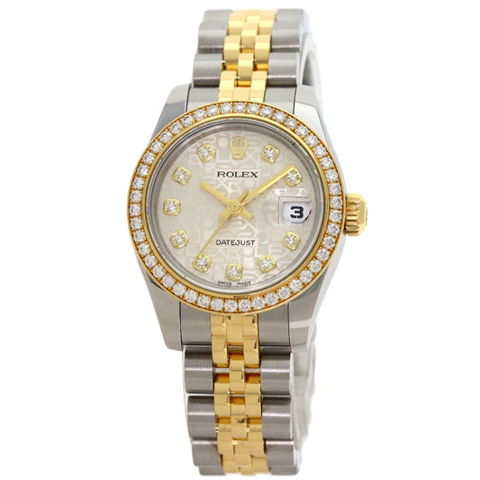 Rolex 179383G Datejust Bezel with 10 Diamonds, Stainless Steel/SSx18KYG/Diamond Women's Watch