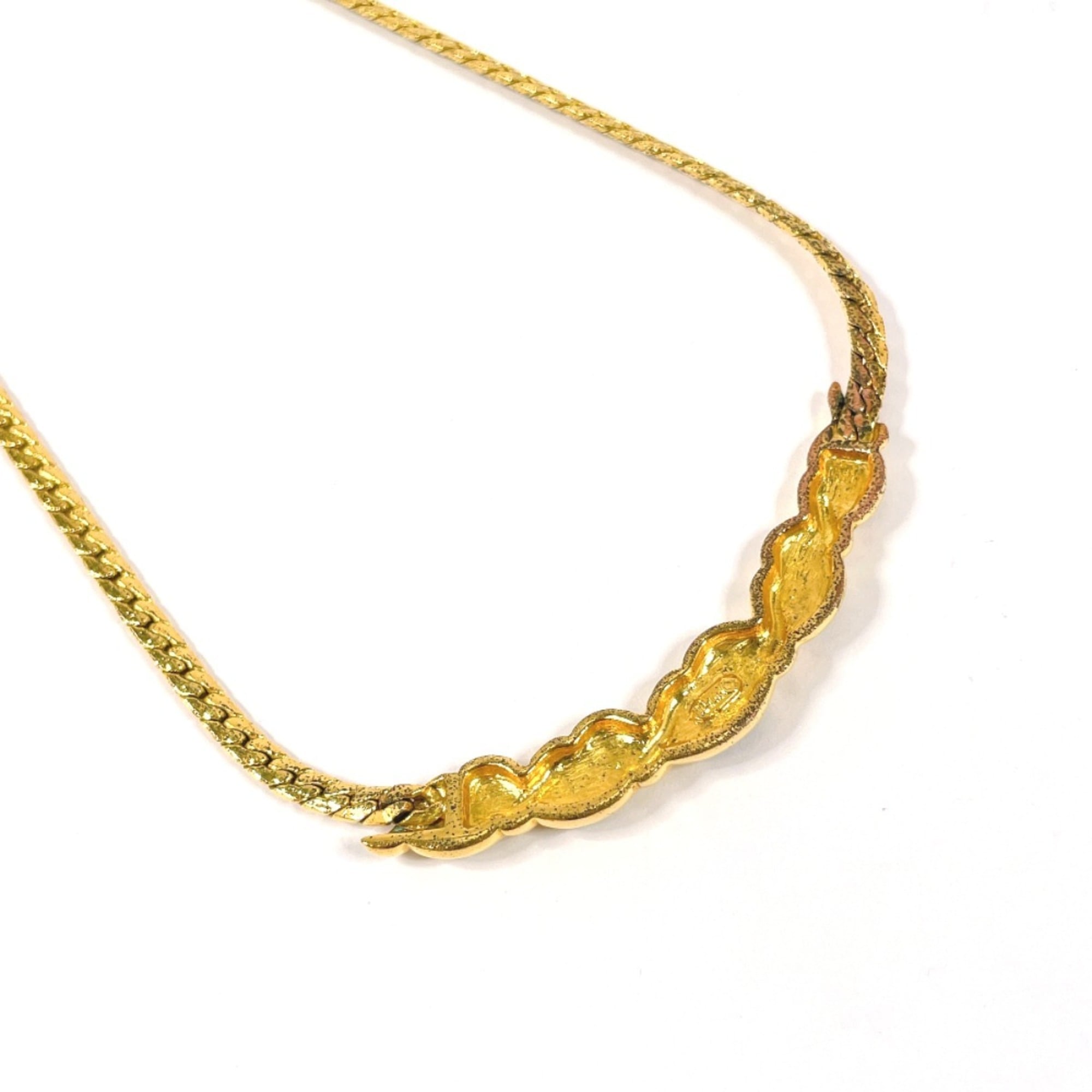 Christian Dior Curb Chain Necklace, Gold, Women's