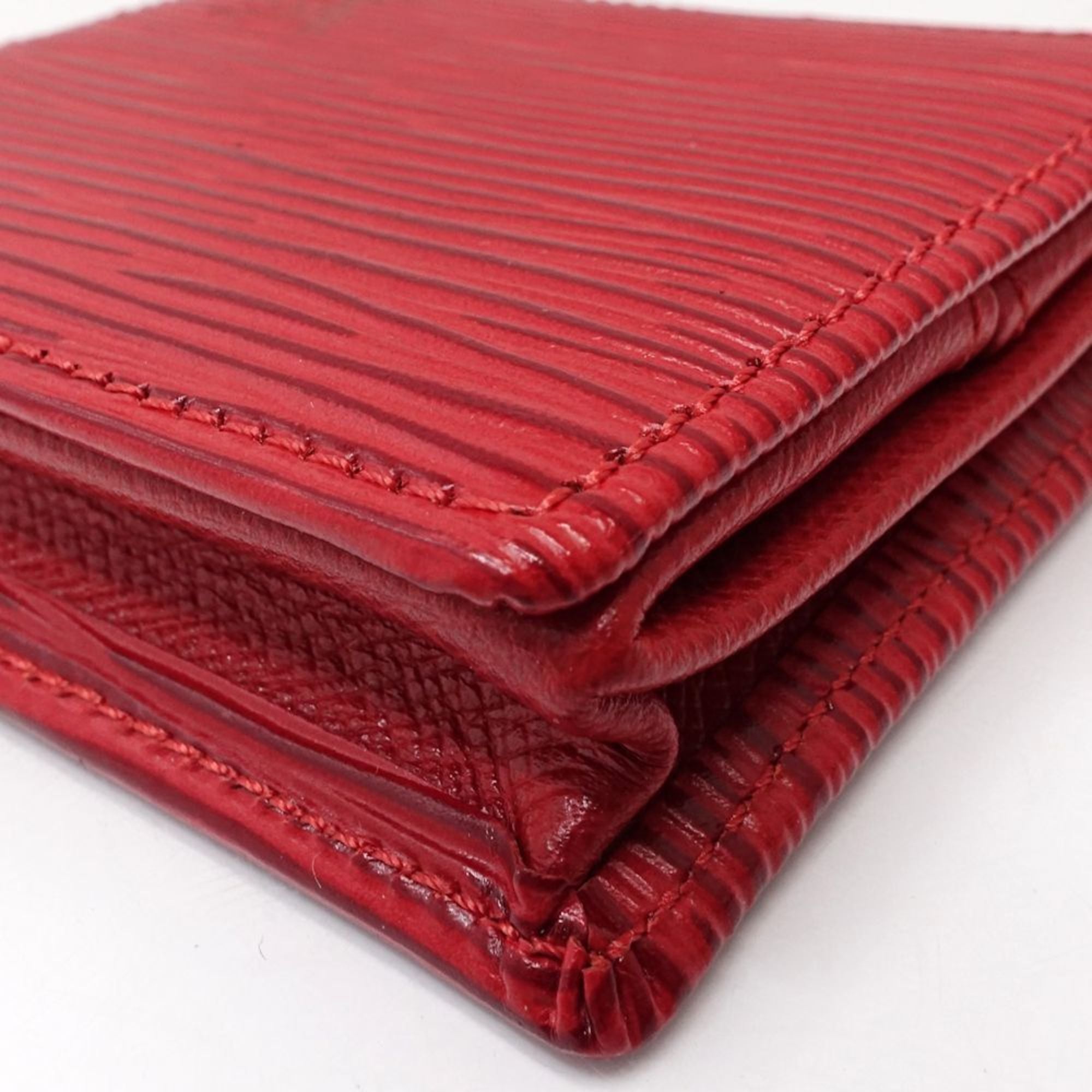 LOUIS VUITTON Epi Wallet/Coin Case M63697 Porte Monnaie Boite Castilian Red Women's 181896