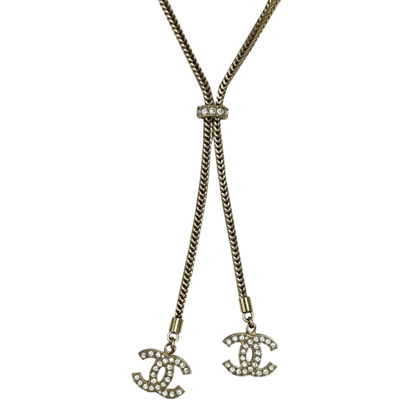 CHANEL Chanel Necklace Choker B24K Coco Mark Rhinestone Women's