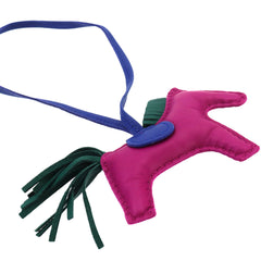 Hermes Rodeo PM Accessory Bag Charm, Agneau Milo, Rose Purple, Malachite, Blue Electric, A Stamp — Like New