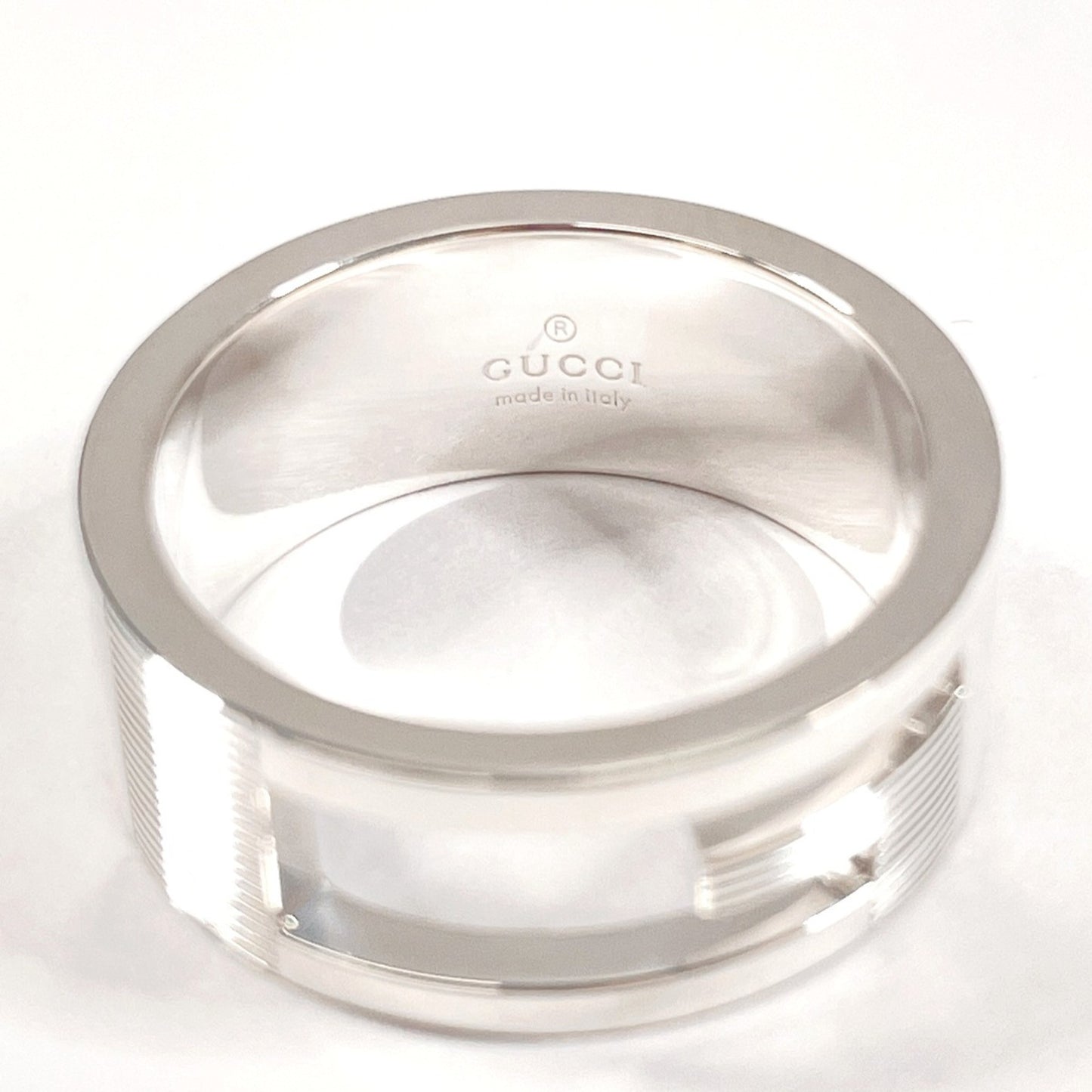 GUCCI Gucci Branded Cutout G Ring, Silver 925, Size 14, Silver, Women's, F4014017