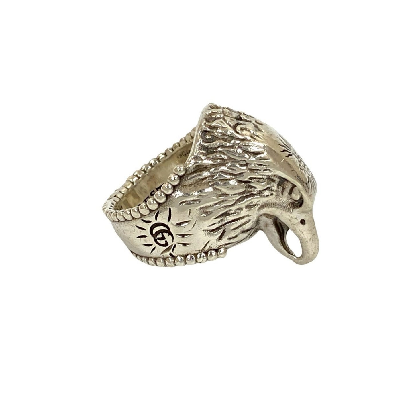 GUCCI Anger Forest Eagle Head Motif Silver 925 Ring, Accessory, 41082