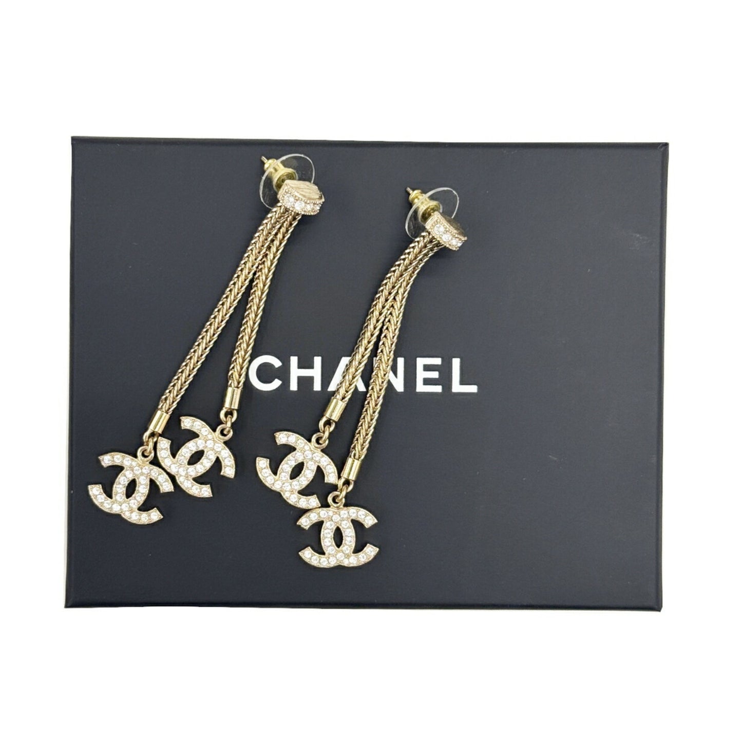 CHANEL Chanel Earrings B24K Coco Mark Rhinestone Women's