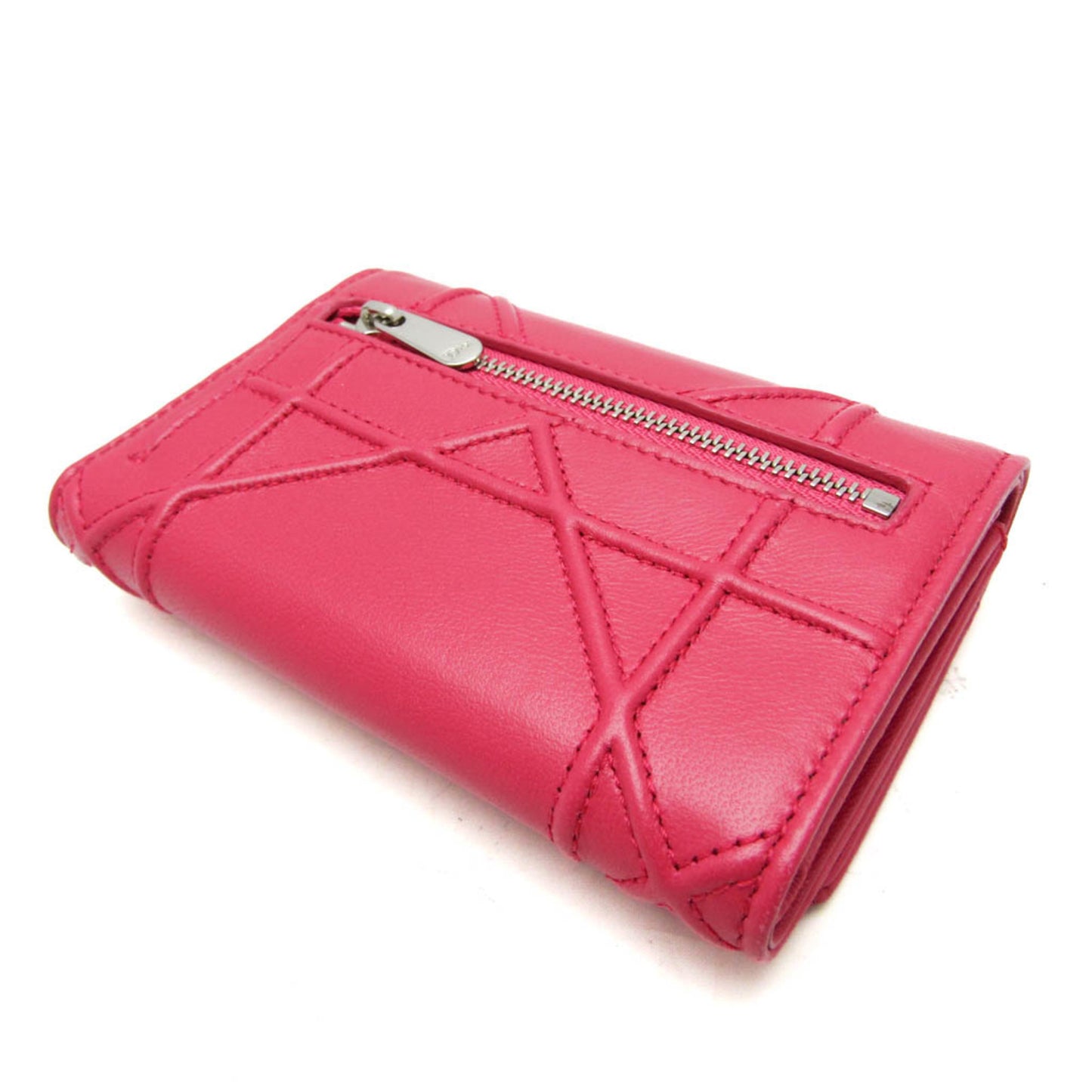 Christian Dior DIORAMA S0617PNAG Women's Leather Wallet (tri-fold) Pink