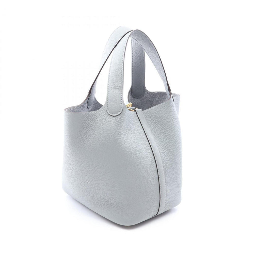 Hermes Picotin Lock PM Gris Pantin Handbag, Taurillon Clemence Leather, Women's, Blue — New - Store Return