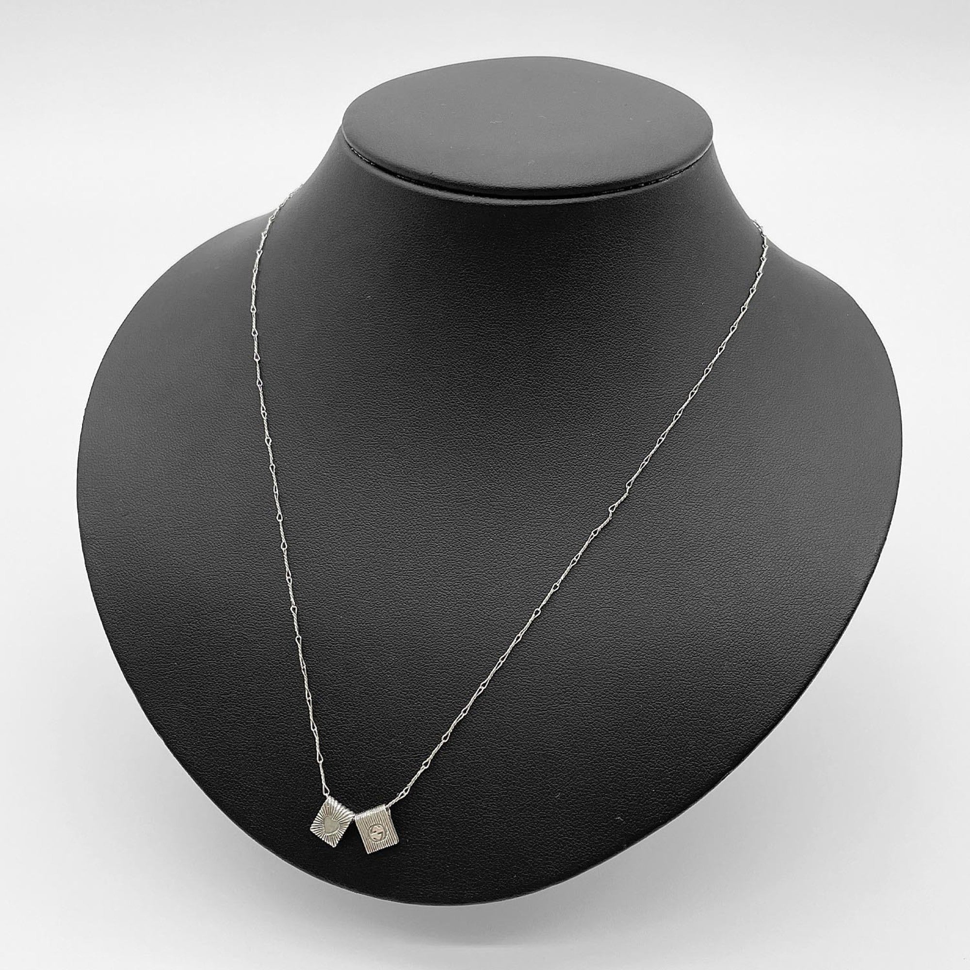 GUCCI Interlocking Necklace, SV925 Silver, Women's — Like New