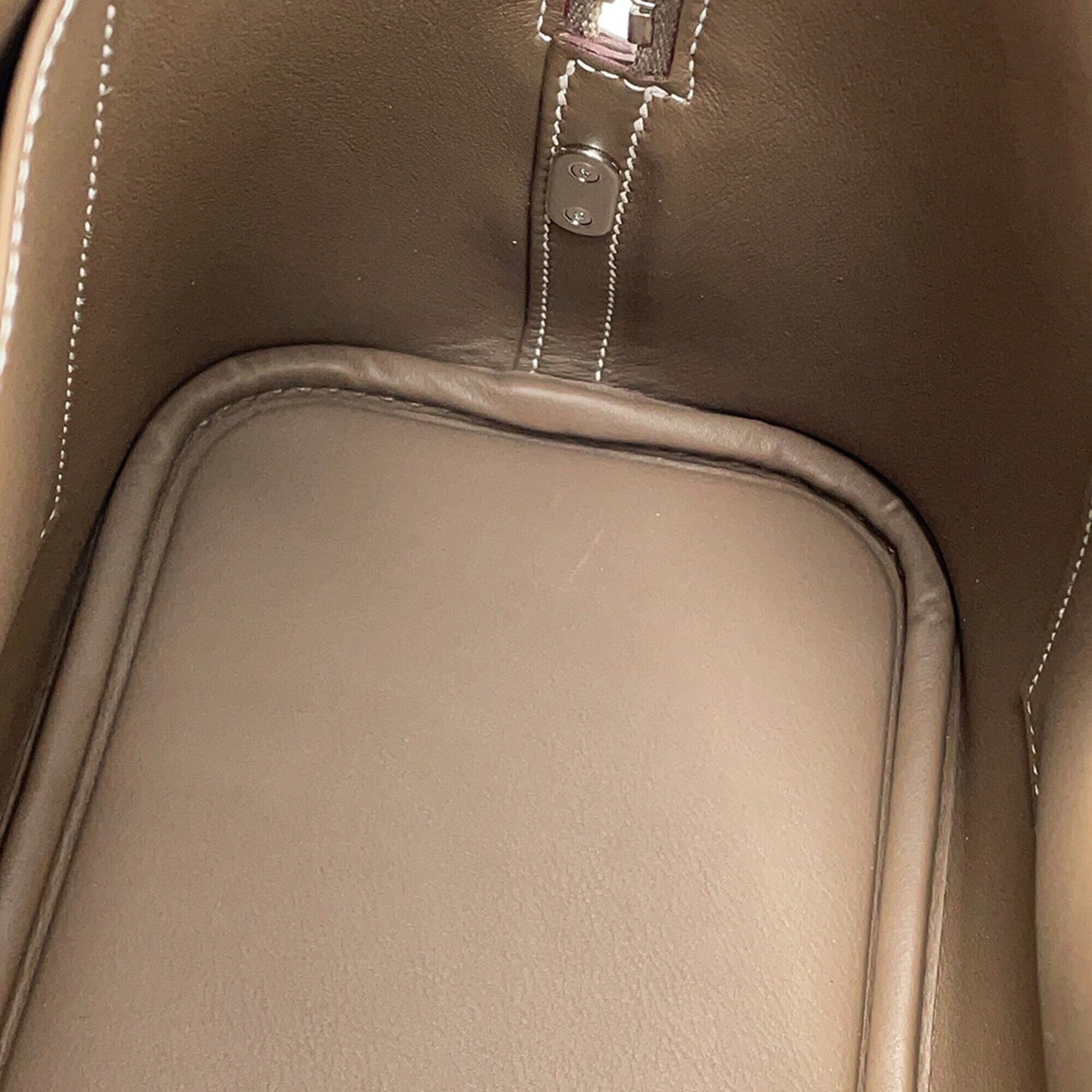 Hermes Bolide 1923 30 Etoupe Epsom Handbag, K stamp, 2-way, HERMES — Like New