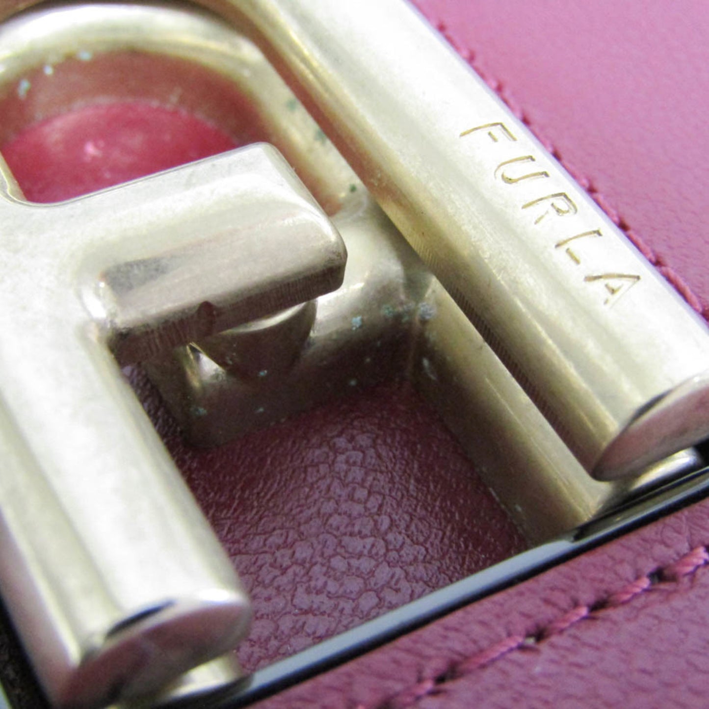 Furla Chain Women's Leather Shoulder Bag Bordeaux