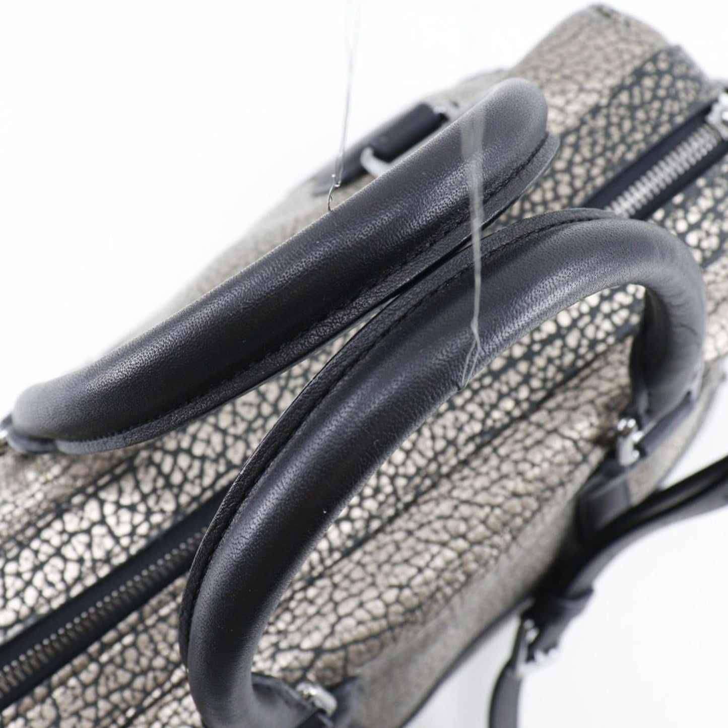 Loewe 2WAY Shoulder Handbag Mini Boston Calf Black/Silver Ladies