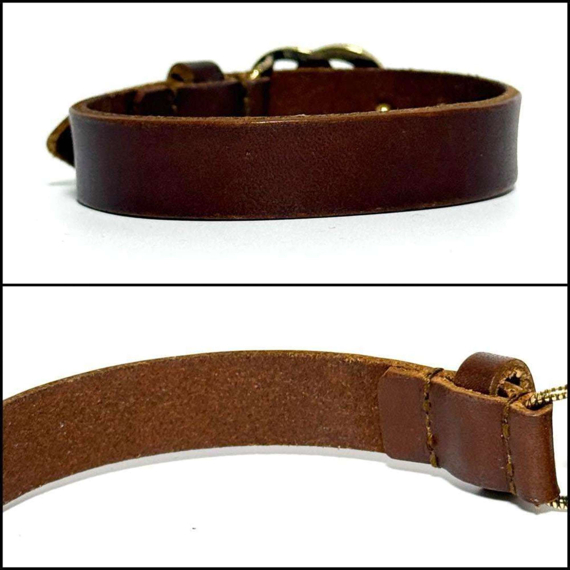GUCCI Double G Leather Bracelet for Men and Women — Like New