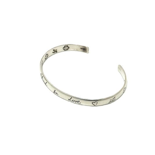 GUCCI 454287 Blind for Love Bangle SV925 Women's Silver