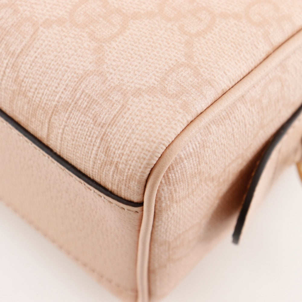 Gucci Ophidia Super Mini Handbag/Shoulder Bag (781490 FAD03 6241) in GG Supreme Canvas, Dusty Pink. Women's (S173025654) — Like New