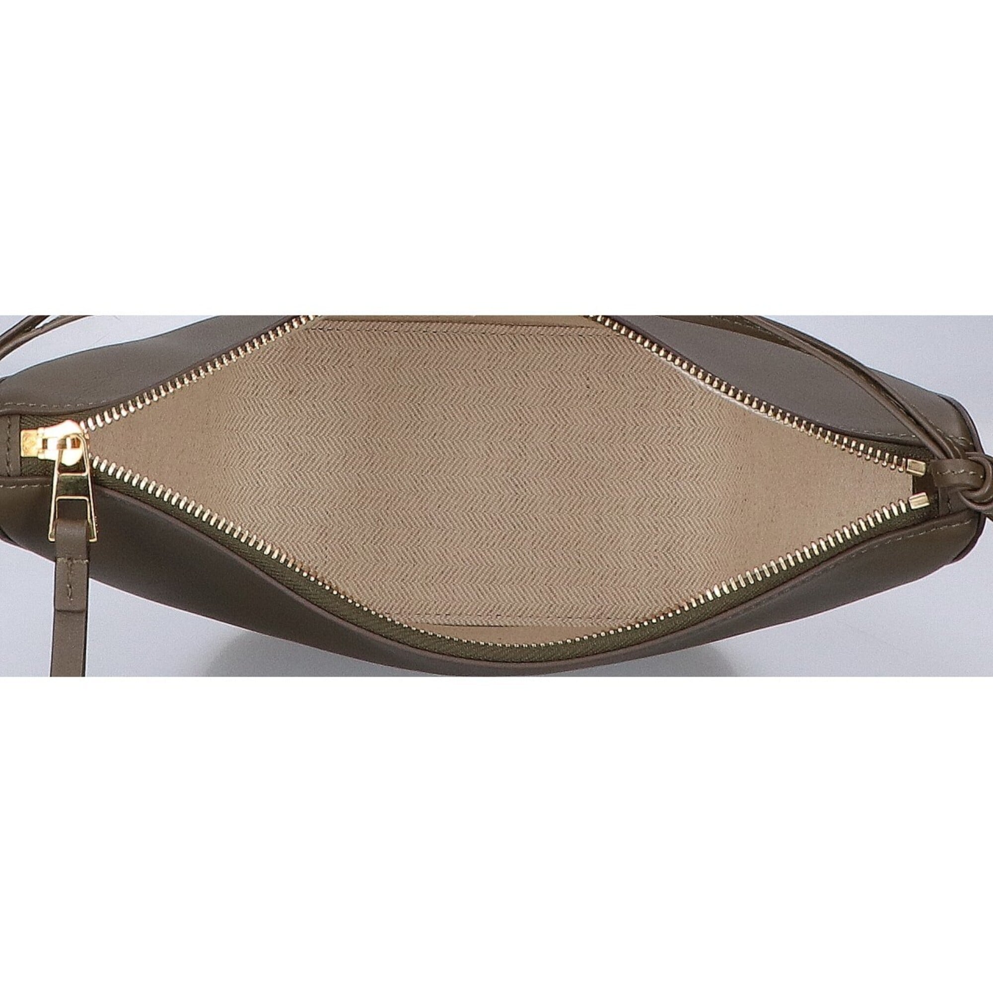 LOEWE A538G13X01 Classic Calf Hammock Hobo Mini Shoulder Bag, Dark Khaki Green, Gold Hardware, with Anagram Strap (sold separately), for Women — Like New