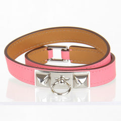HERMES Rival de Bretour Bracelet Swift Pink Ladies — Like New