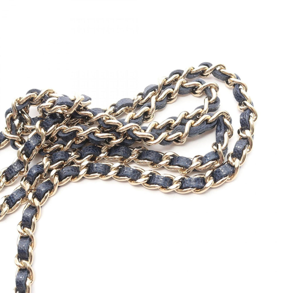 CHANEL CHANEL19 Matelasse Shoulder Bag in Grained Calfskin Leather, Navy