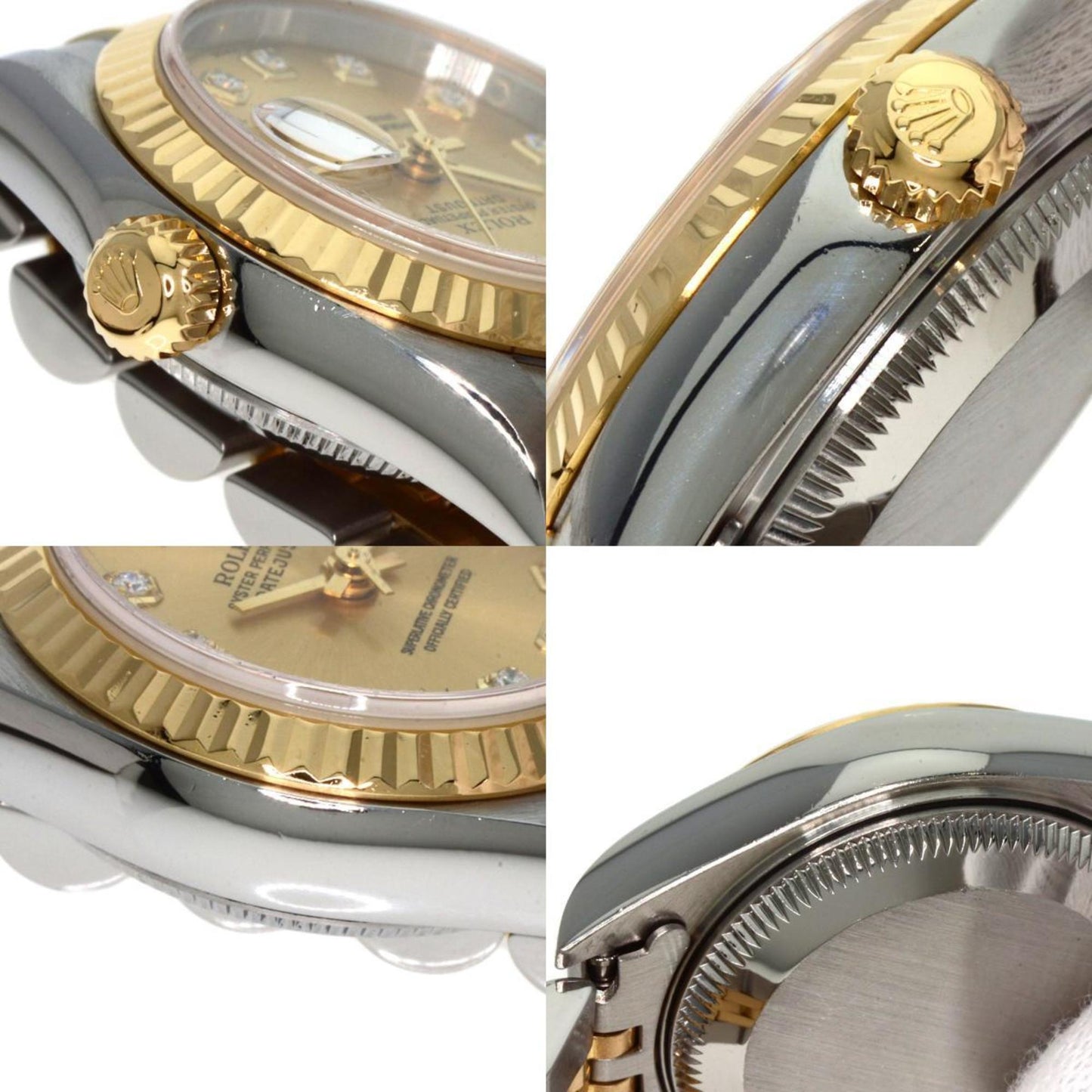 Rolex 79173G Datejust 10P Diamond Watch Stainless Steel SSxK18YG Ladies ROLEX