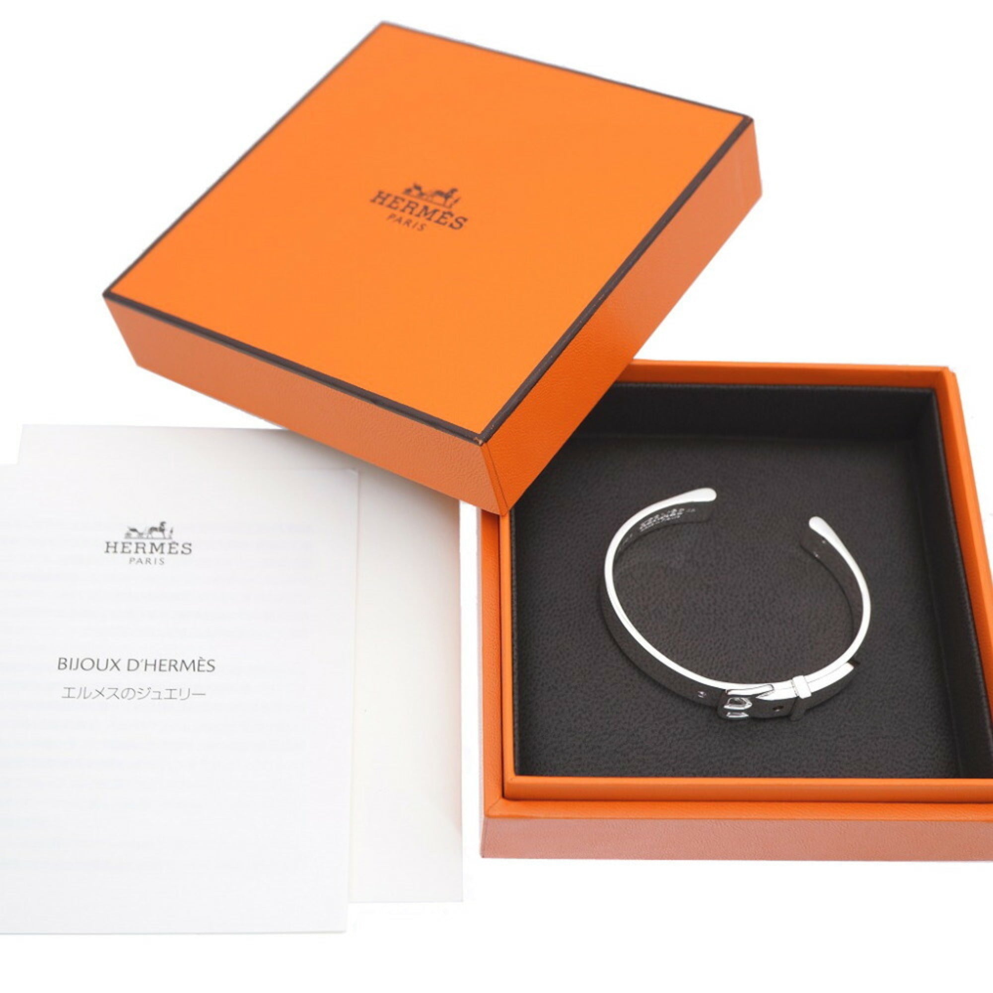 Hermes Boucle Cellier Bangle Silver 925 Bracelet 1059HERMES — Like New