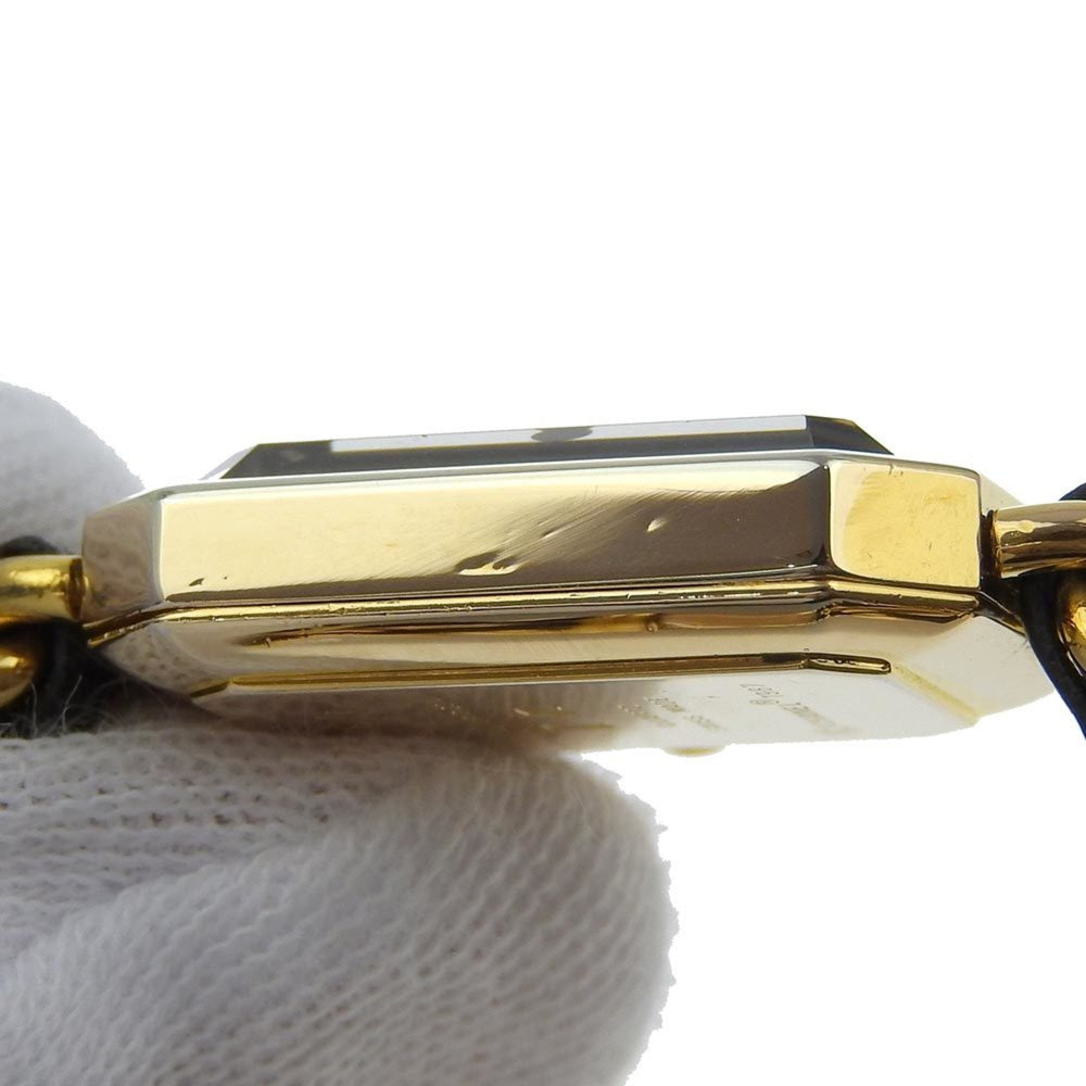 Chanel CHANEL Premiere L Watch Gold Plated x Leather Quartz Analog Display Black Dial Ladies — Good