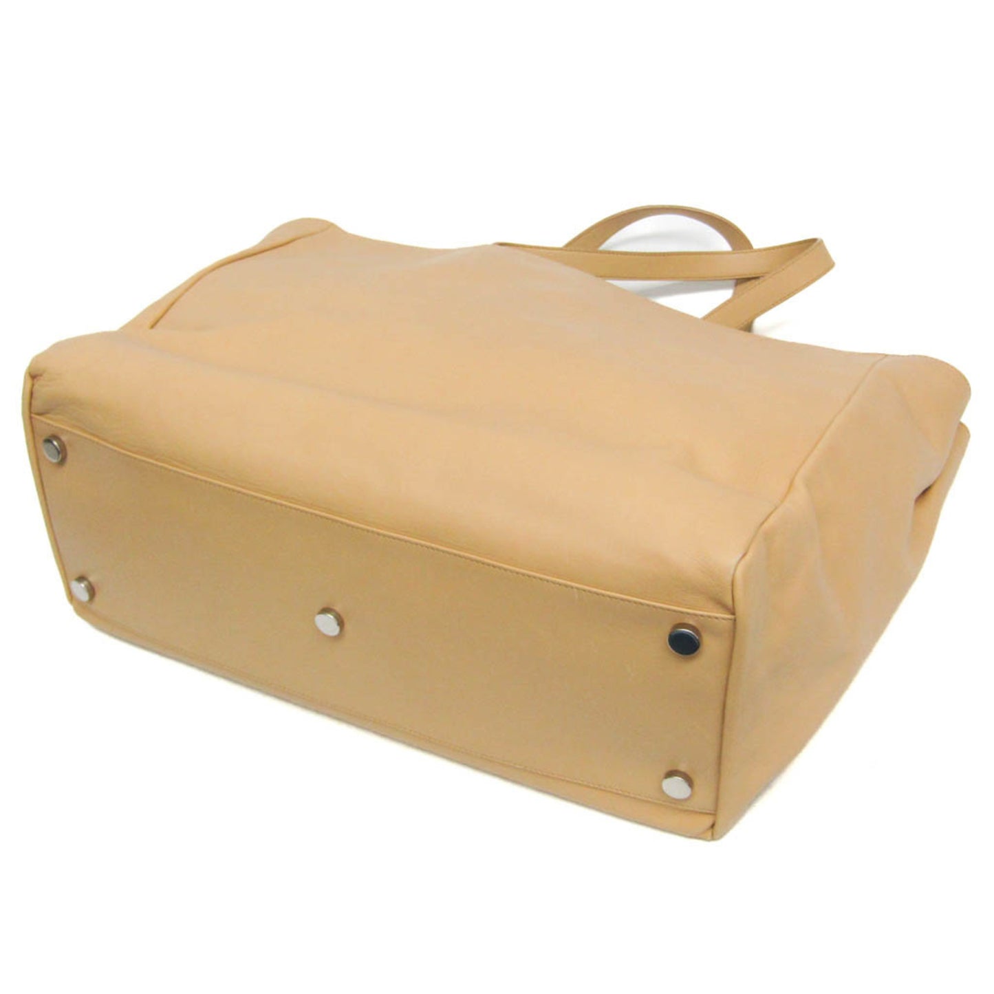 Saint Laurent 314252 Women's Leather Tote Bag Beige