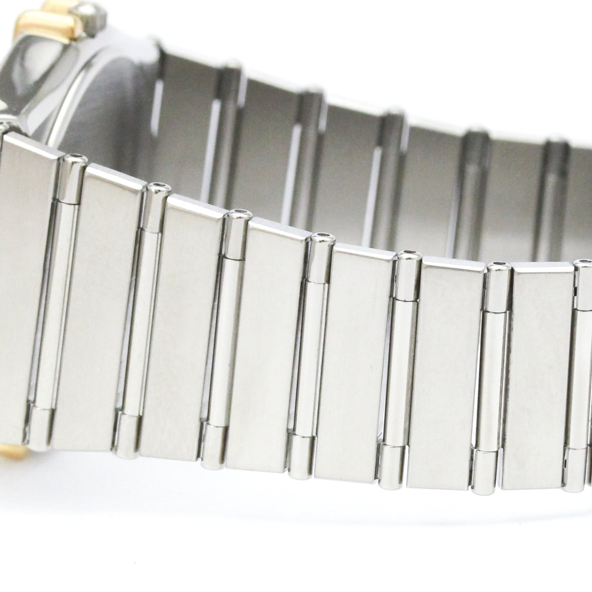 OMEGA Constellation 18K Gold Steel Quartz Mens Watch 396.1070 Polished — Very Good