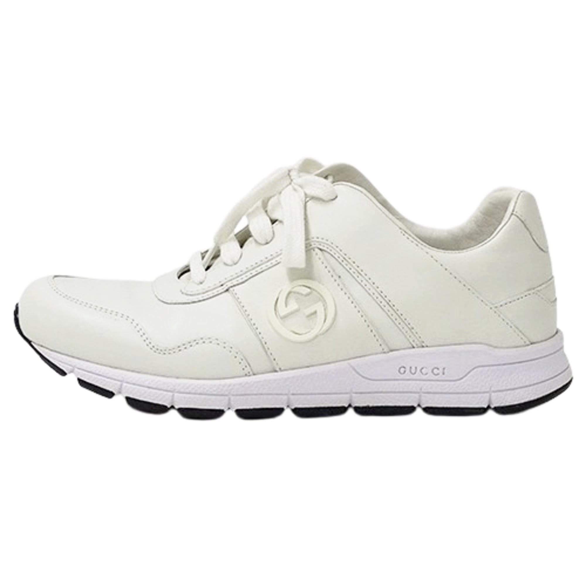 Gucci women's sneakers, white leather, size 36 1/2 (approximately 23.5cm), model number 426185.