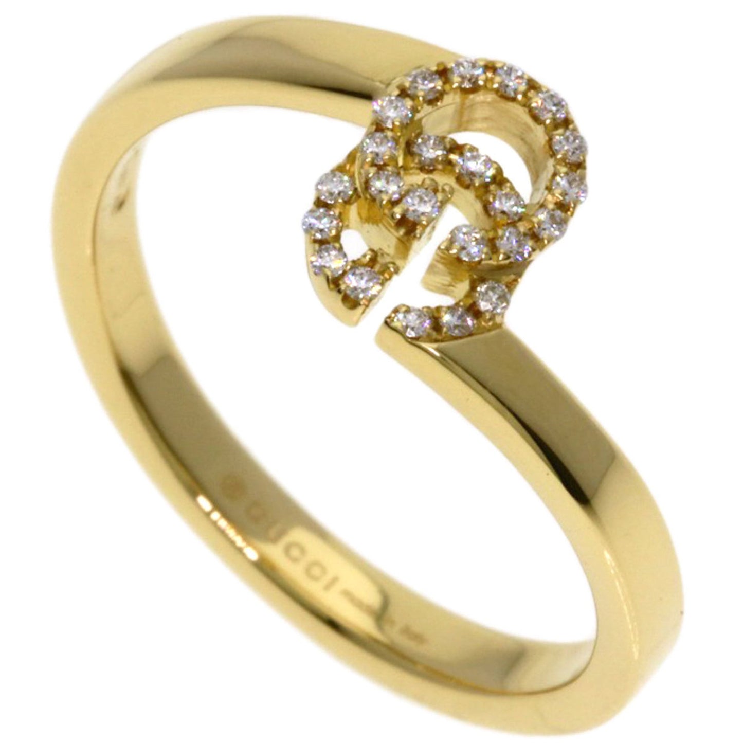Gucci GG Running Diamond #7 Ring in 18K Yellow Gold for Women