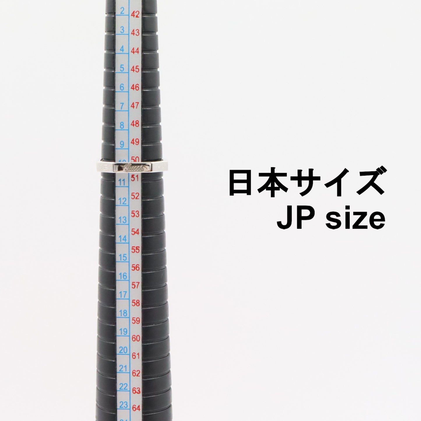 Gucci Octagon Ring, 18K White Gold (K18WG) for Women, Silver