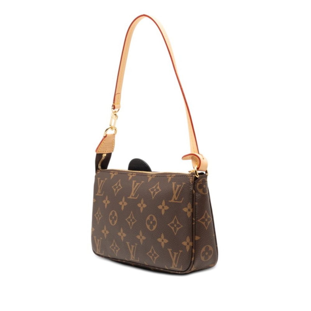 Louis Vuitton LV x TM Monogram Pochette Accessoires Takashi Murakami Handbag M13440 Brown Leather Women's LOUIS VUITTON — Like New