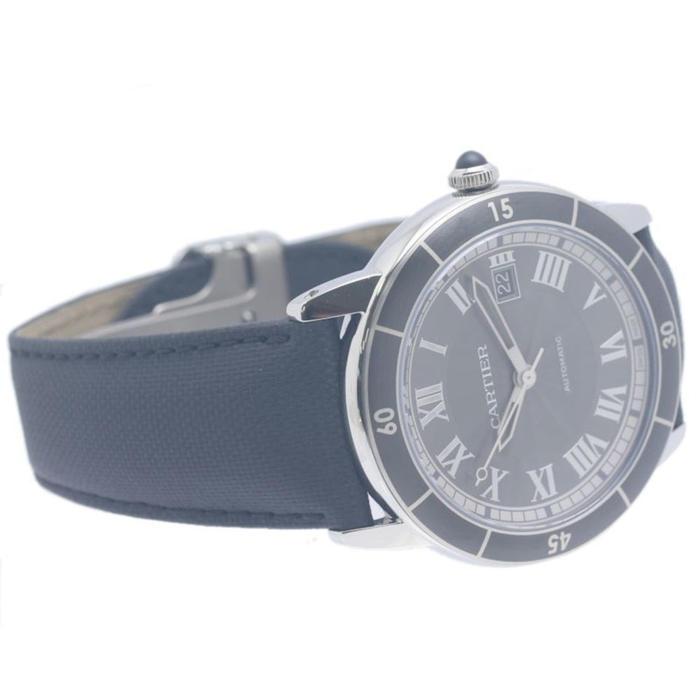 CARTIER Cartier Ronde Croisière de Date WSRN0003 Men's Watch Stainless Steel x Cowhide Leather 40385 — Good