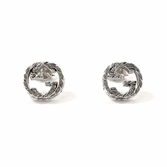 GUCCI Interlocking G 457109 J8400 0811 Earrings, 925 Silver, Unisex