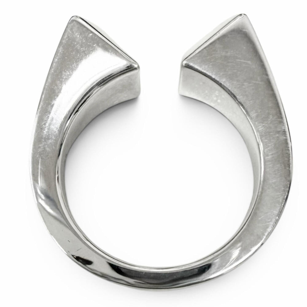 HERMES Clou de Forge AG925 Ring, Silver, Size 52, Made in France, Weight 11.7g, Men's — Like New