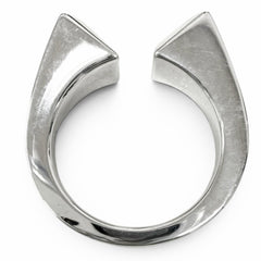HERMES Clou de Forge AG925 Ring, Silver, Size 52, Made in France, Weight 11.7g, Men's — Like New