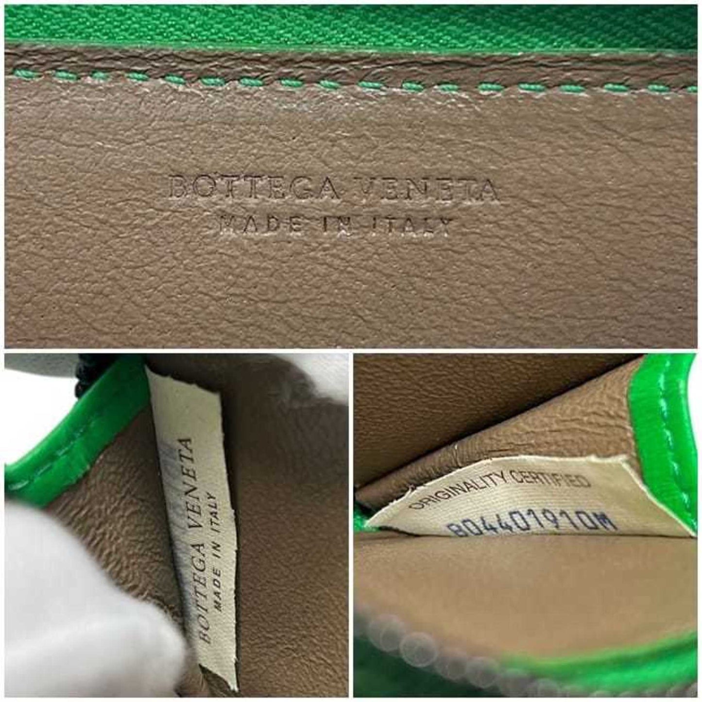 Bottega Veneta coin case ec-24409 green intrecciato leather purse B04401910M BOTTEGA VENETA mini compact wallet men's women's color