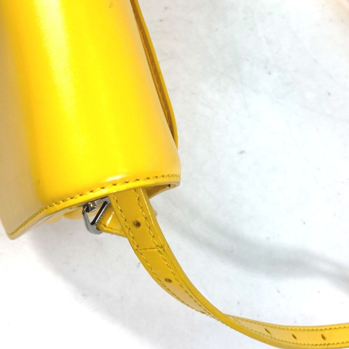 BALENCIAGA 592898 2-Way Clutch Bag with B Logo, Pochette, Shoulder Bag, Leather, Women's, Yellow