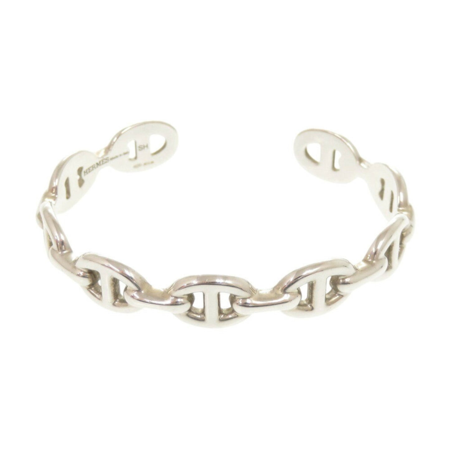Hermes Chaine d'Ancre Anchaine SH Silver 925 Bangle Bracelet 0380HERMES