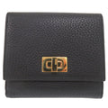 Like new Fendi PEEK A BOO bifold wallet 8M0438 A91B F11IE calfskin 0197