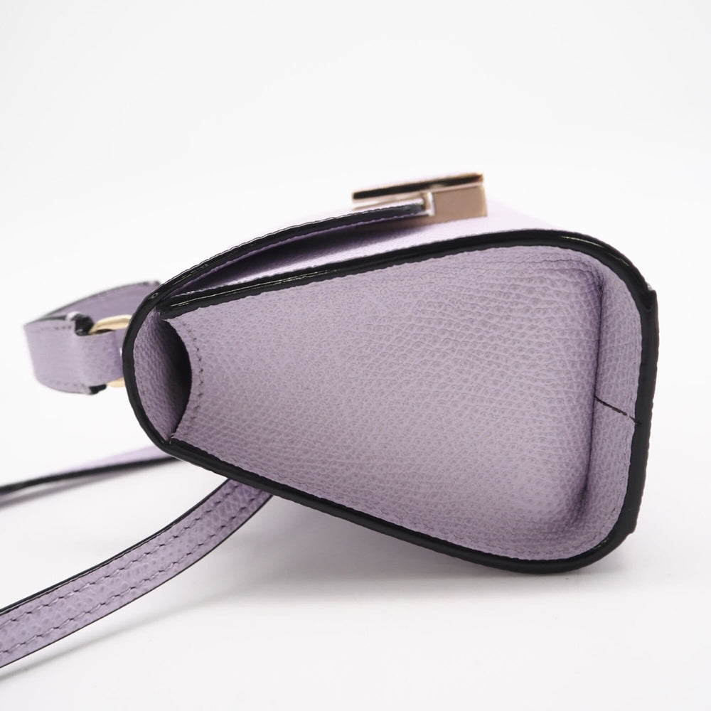 Valextra Iside Belt Mini Bag SGES0061028 Shoulder Purple Calf Leather Women's — New - Store Return