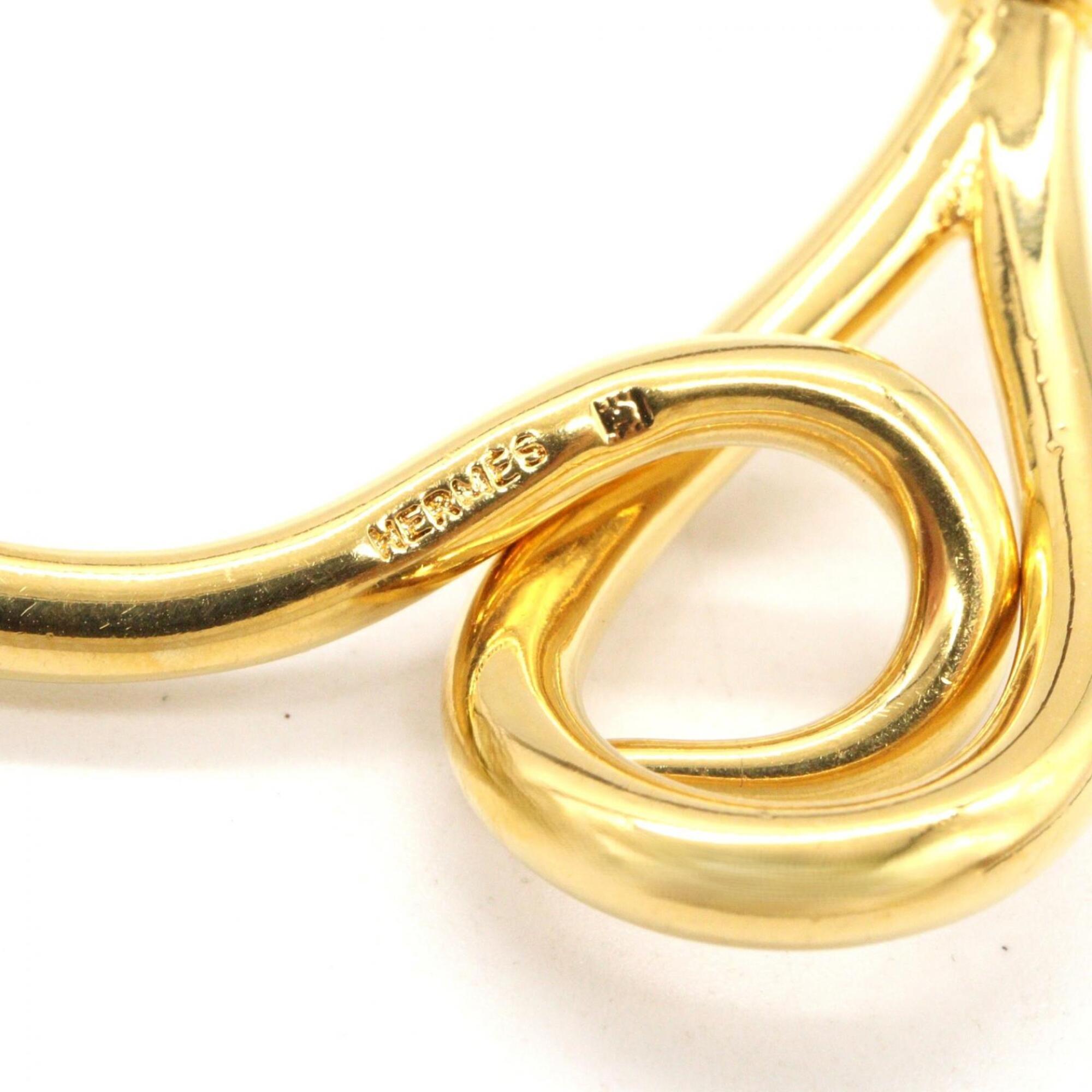 Hermes Jumbo Bracelet, Gold Plated Leather Women's, Gold/Brown Tones — Like New