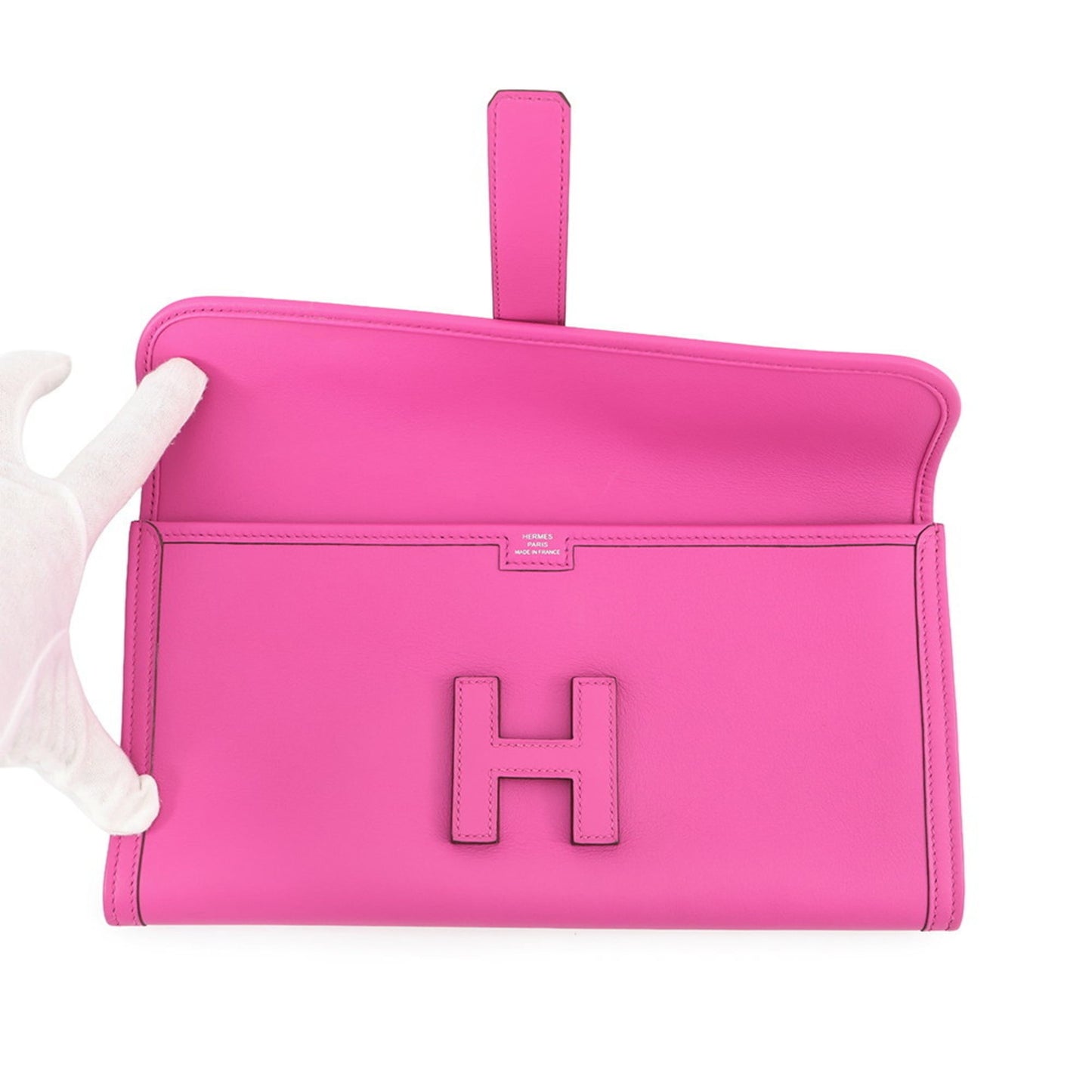 Hermes Jige Elan Magnolia Swift clutch bag.